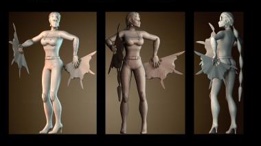 3D модель Мисс Китана (STL)