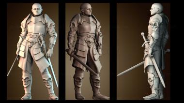 3D модель Рыцарь в доспехах (STL)