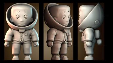 3D модель Маленький космонавт человек (STL)