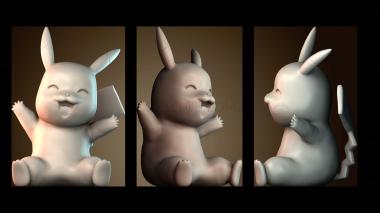 3D модель Пикачу покемон (STL)