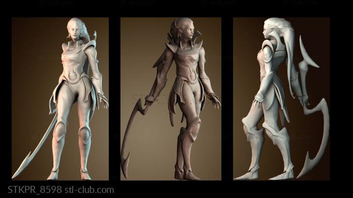 Статуэтки упрощенные Лига легенд Диана девушка