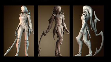 3D модель Лига легенд Диана девушка (STL)