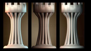 3D модель Ладья шахматы (STL)