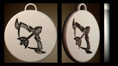 3D модель Кулон Стрелец (STL)