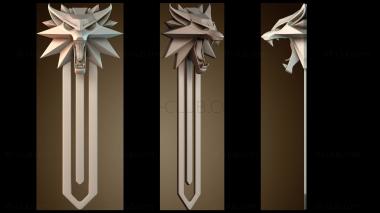 3D модель Закладка Ведьмака (STL)