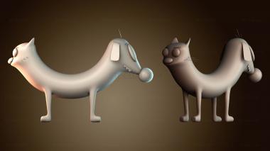 3D модель Кошка Собака (STL)