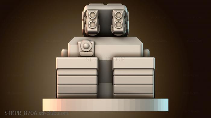 Статуэтки упрощенные Башенный мех танк