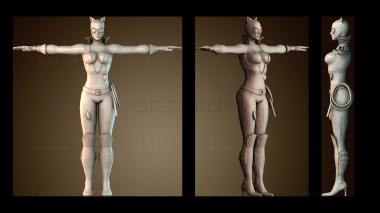 3D модель Фигурка Женщины кошки супергероиня (STL)