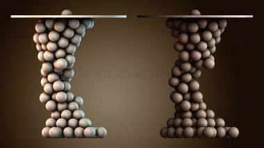 3D модель Круглый стол имеет основание из маленьких шариков. (STL)