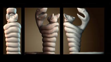 3D модель Удав в процессе проглатывания животного (STL)