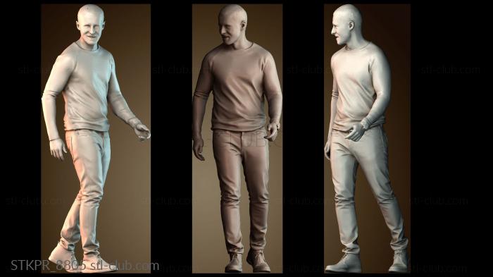 Статуэтки упрощенные Случайный человек, идущий вперед