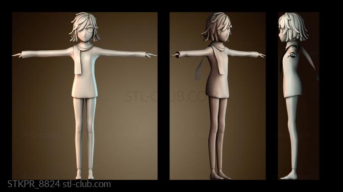 Статуэтки упрощенные Девушка в шарфе