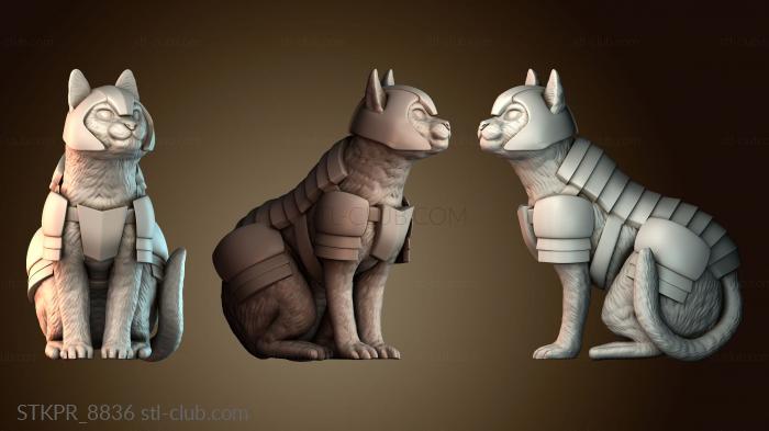 Статуэтки упрощенные Кот в доспехах