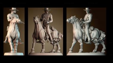 3D модель Всадник Троицы, Дикий Запад (STL)