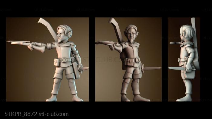 Статуэтки упрощенные Гном мужчина бард