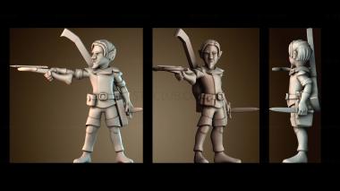 3D модель Гном мужчина бард (STL)