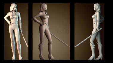 3D модель Девушка с мечом (STL)