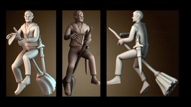 3D модель Бард на метле (STL)