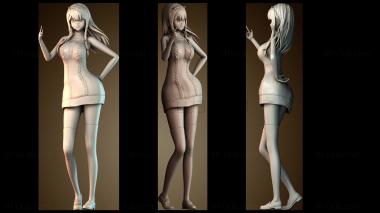 3D модель Повседневное платье Zero Two, любимая во Франксе (STL)