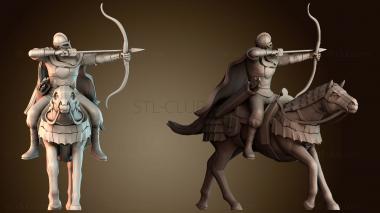 3D модель Баба Яга всадник (STL)