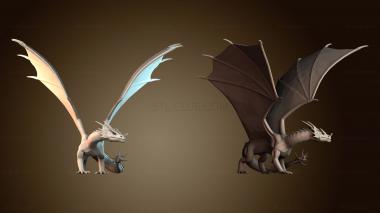 3D модель Рогатый дракон (STL)