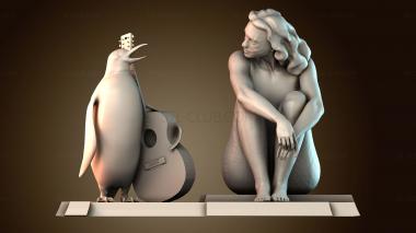 3D модель Пингвин с гитарой (STL)