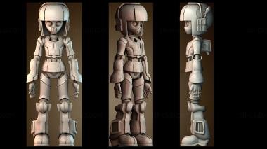 3D модель Девушка робот (STL)