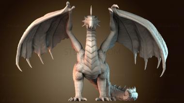 3D модель Древний серебряный дракон (STL)