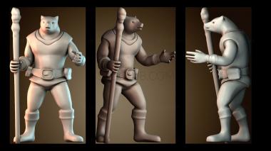 3D модель Объединенный_Медвежий Кастер (STL)