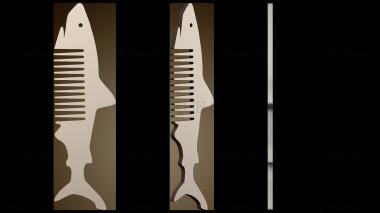 3D модель Расческа в форме рыбы (STL)