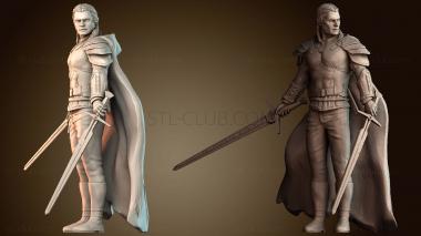 3D модель Geralt mit cape (STL)