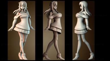 3D модель Девушка эльф позировала (STL)