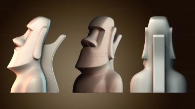 3D модель Профиль скульптуры Моаи (STL)