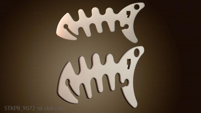 Статуэтки упрощенные Расческа для волос в форме рыбки