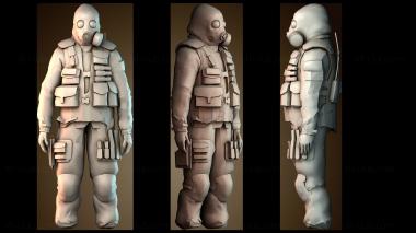 3D модель Боец спецназа (STL)