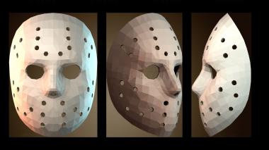 3D модель Полигональная хоккейная маска (STL)
