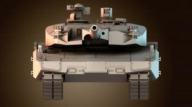 3D модель Военный танк, вид спереди (STL)