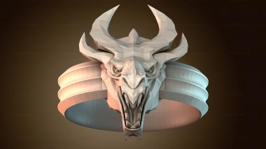 3D модель Скульптура головы дракона (STL)