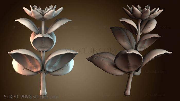 Статуэтки упрощенные Стилизованный цветочный дизайн