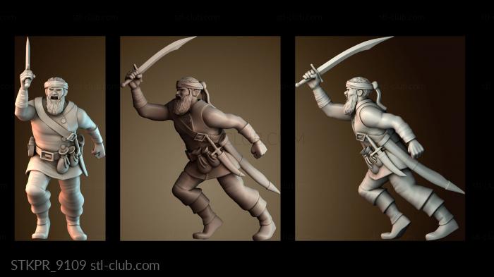 Статуэтки упрощенные Капитан бандитов мужчина