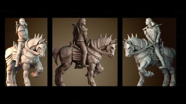 3D модель Геральт из Ривии (STL)