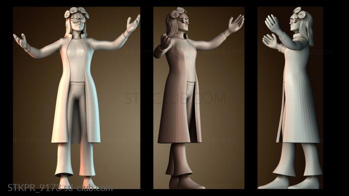 Статуэтки упрощенные Женщина хиппи бард