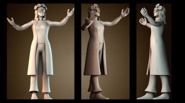 3D модель Женщина хиппи бард (STL)