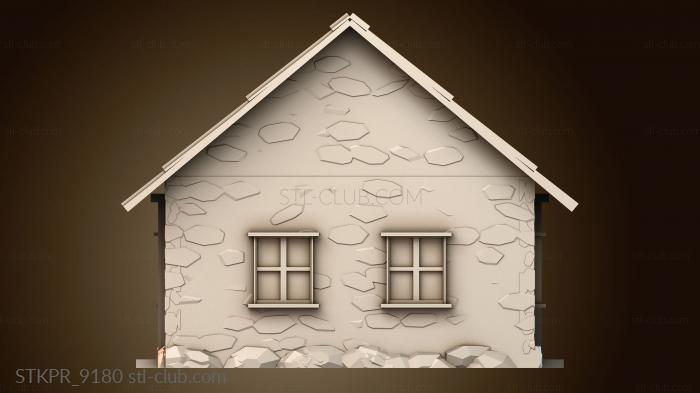 Статуэтки упрощенные Простой каменный дом