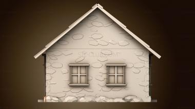 3D модель Простой каменный дом (STL)