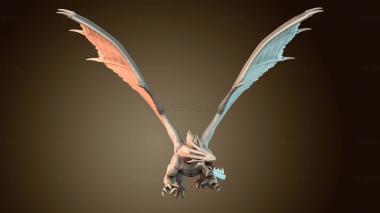 3D модель Древний бронзовый летающий дракон (STL)