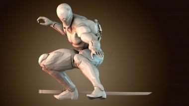 3D модель Серая лиса на дичи (STL)