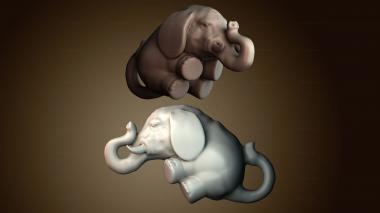 3D модель Вешалка для ключей в форме слона (STL)