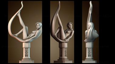 3D модель Девушка с длинными волосами (STL)