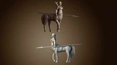 3D модель Кентавр Женский Лансер (STL)